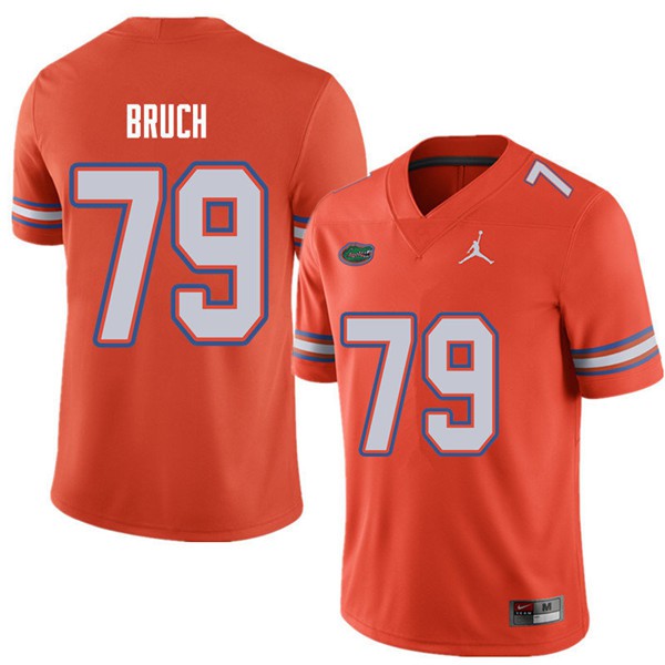 Jordan Brand Men #79 Dallas Bruch Florida Gators College Football Jerseys Orange
